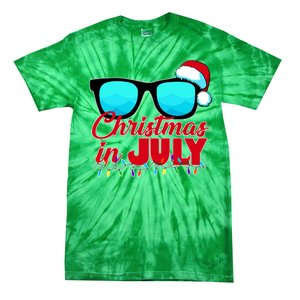 Christmas in July Santa Shades Tie-Dye T-Shirt