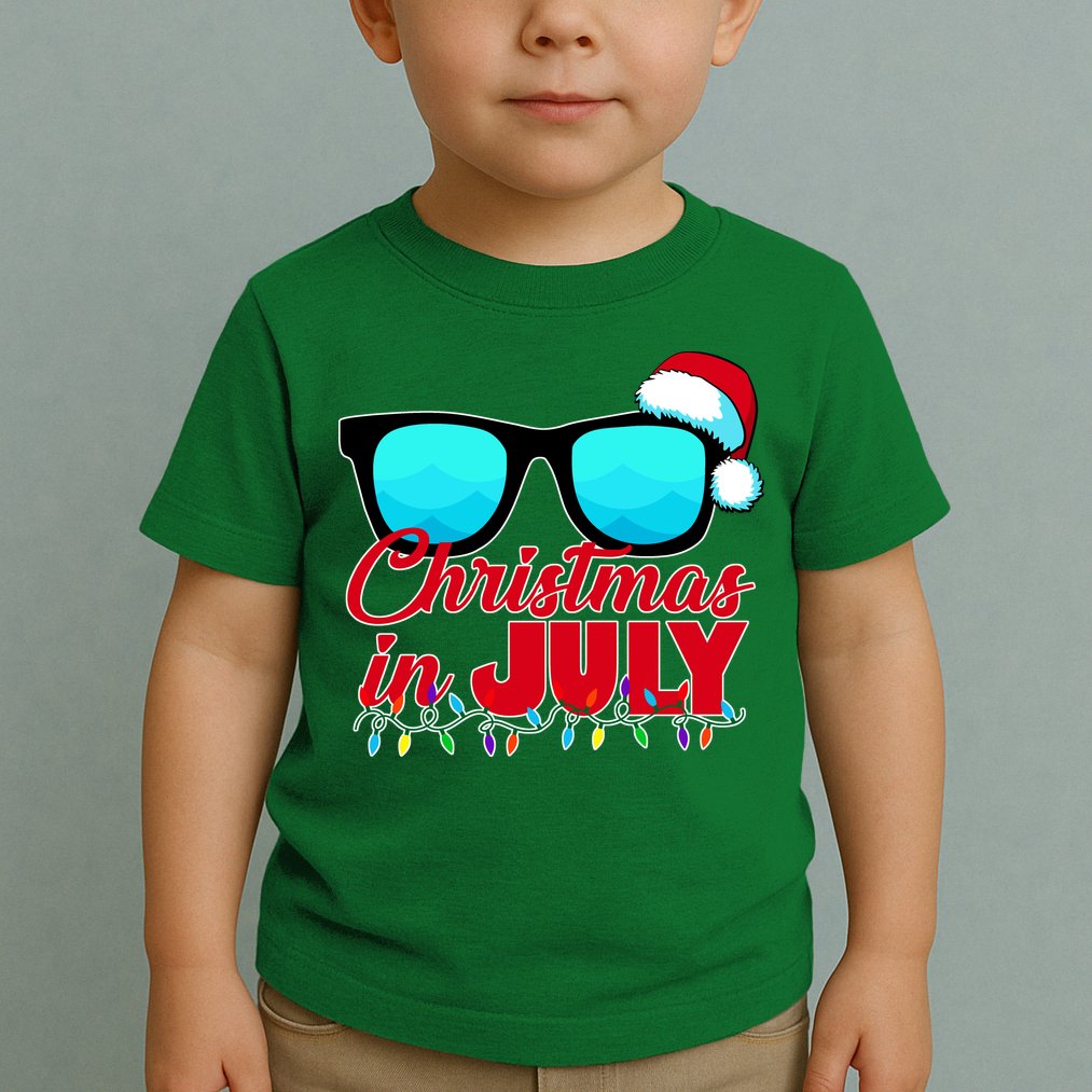 Christmas in July Santa Shades Toddler T-Shirt