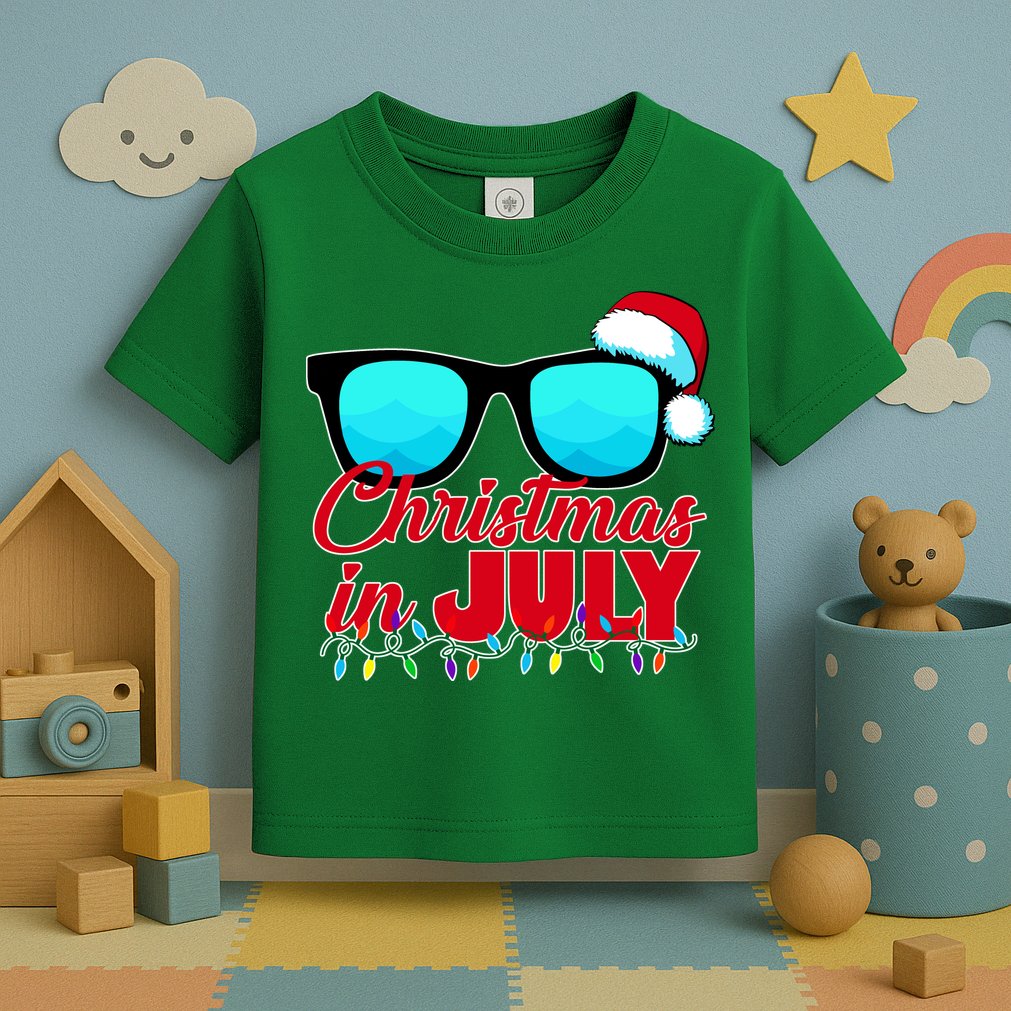 Christmas in July Santa Shades Toddler T-Shirt