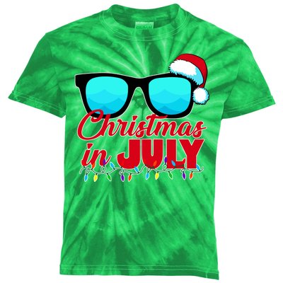 Christmas in July Santa Shades Kids Tie-Dye T-Shirt