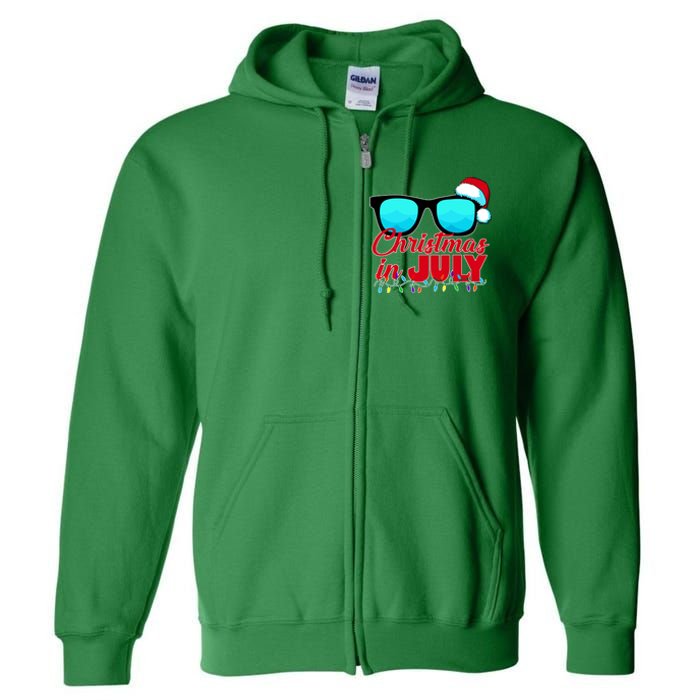 Christmas in July Santa Shades Full Zip Hoodie