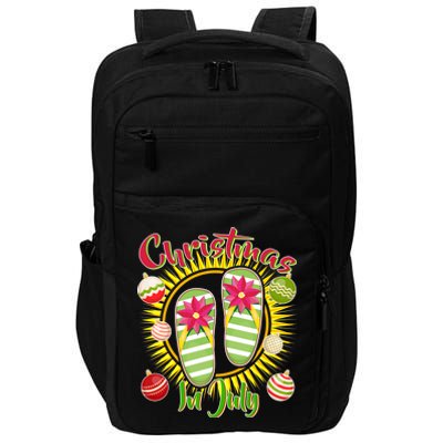 Christmas In July Summer Flip Flops Impact Tech Backpack