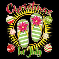 Christmas In July Summer Flip Flops Backpack