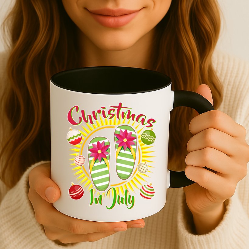 Christmas In July Summer Flip Flops Mug