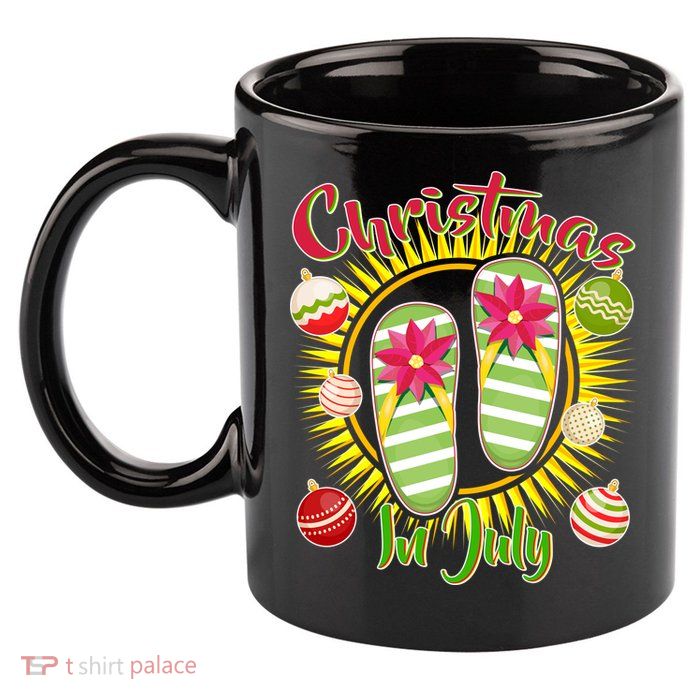 Christmas In July Summer Flip Flops 11oz C Handle Ceramic Mug
