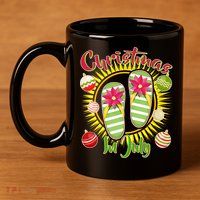 Christmas In July Summer Flip Flops 11oz C Handle Ceramic Mug