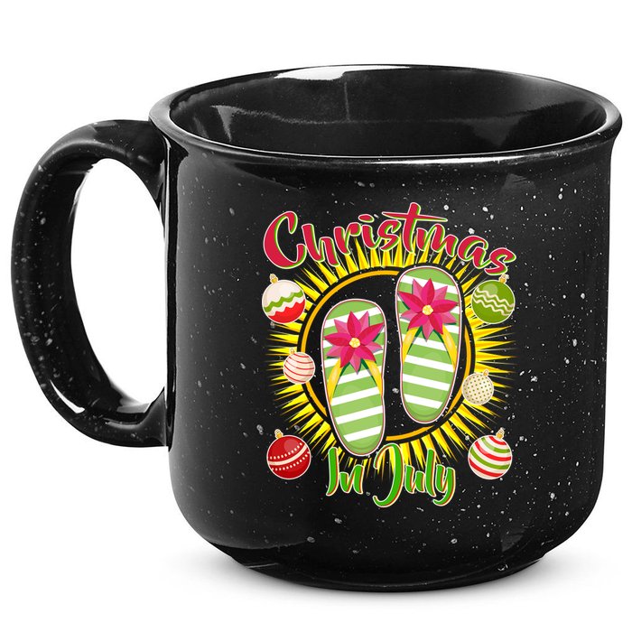 Christmas In July Summer Flip Flops 15oz Campfire Ceramic Mug
