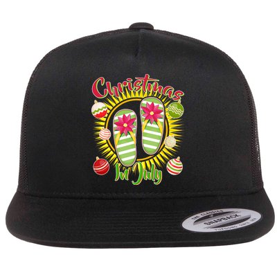 Christmas In July Summer Flip Flops Flatbill Hat