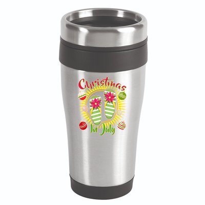 Christmas In July Summer Flip Flops 16oz Travel Tumbler