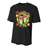 Christmas In July Summer Flip Flops Youth Performance Sprint T-Shirt
