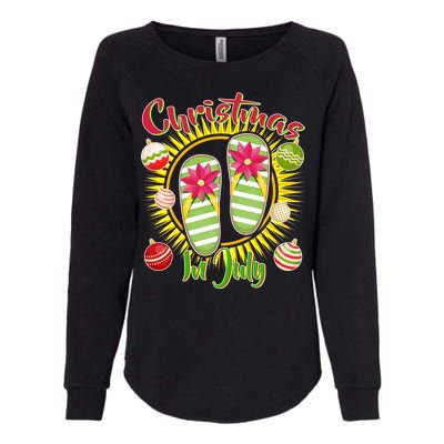 Christmas In July Summer Flip Flops Womens California Wash Sweatshirt