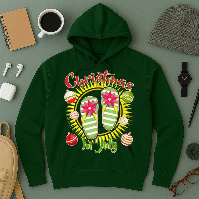 Christmas In July Summer Flip Flops Hoodie