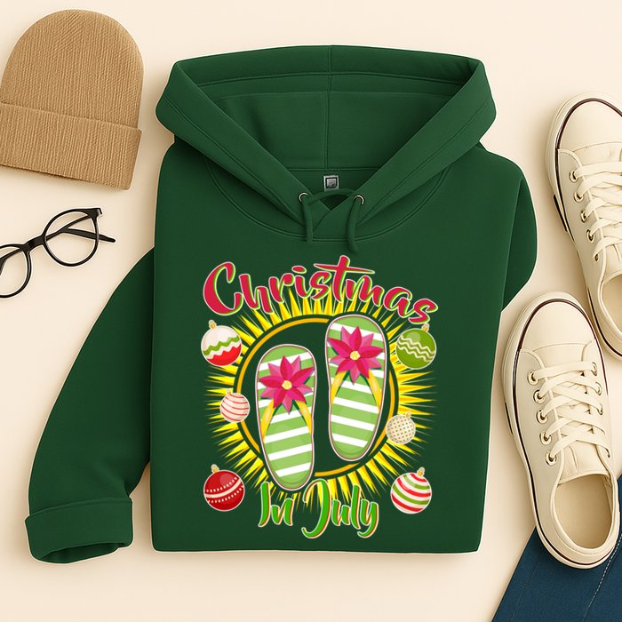 Christmas In July Summer Flip Flops Hoodie