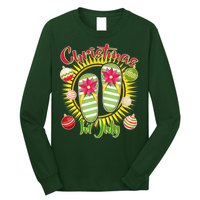 Christmas In July Summer Flip Flops Long Sleeve Shirt