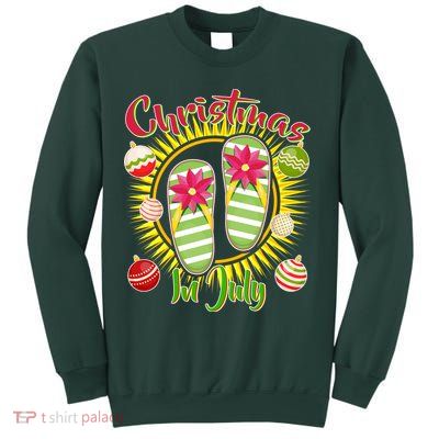 Christmas In July Summer Flip Flops Sweatshirt