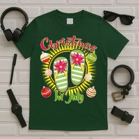 Christmas In July Summer Flip Flops T-Shirt