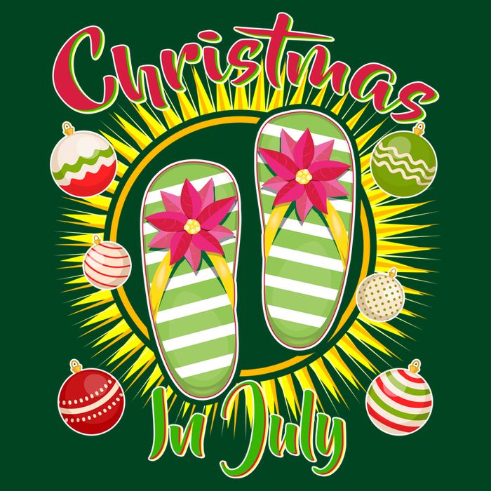 Christmas In July Summer Flip Flops T-Shirt