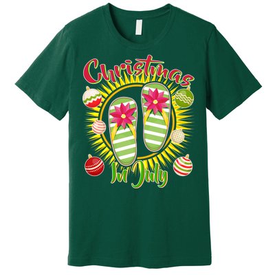 Christmas In July Summer Flip Flops Premium T-Shirt