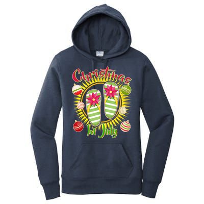 Christmas In July Summer Flip Flops Women's Pullover Hoodie