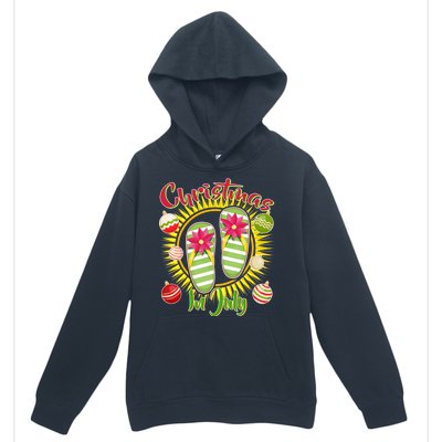 Christmas In July Summer Flip Flops Urban Pullover Hoodie