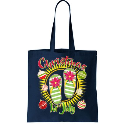 Christmas In July Summer Flip Flops Tote Bag