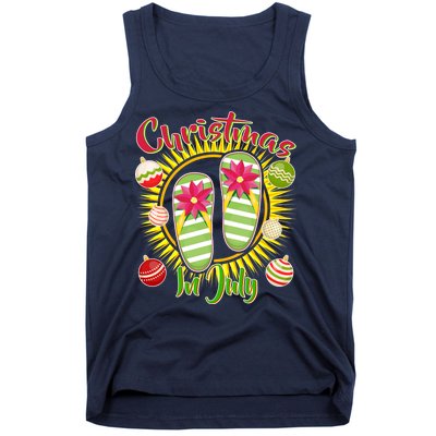 Christmas In July Summer Flip Flops Tank Top