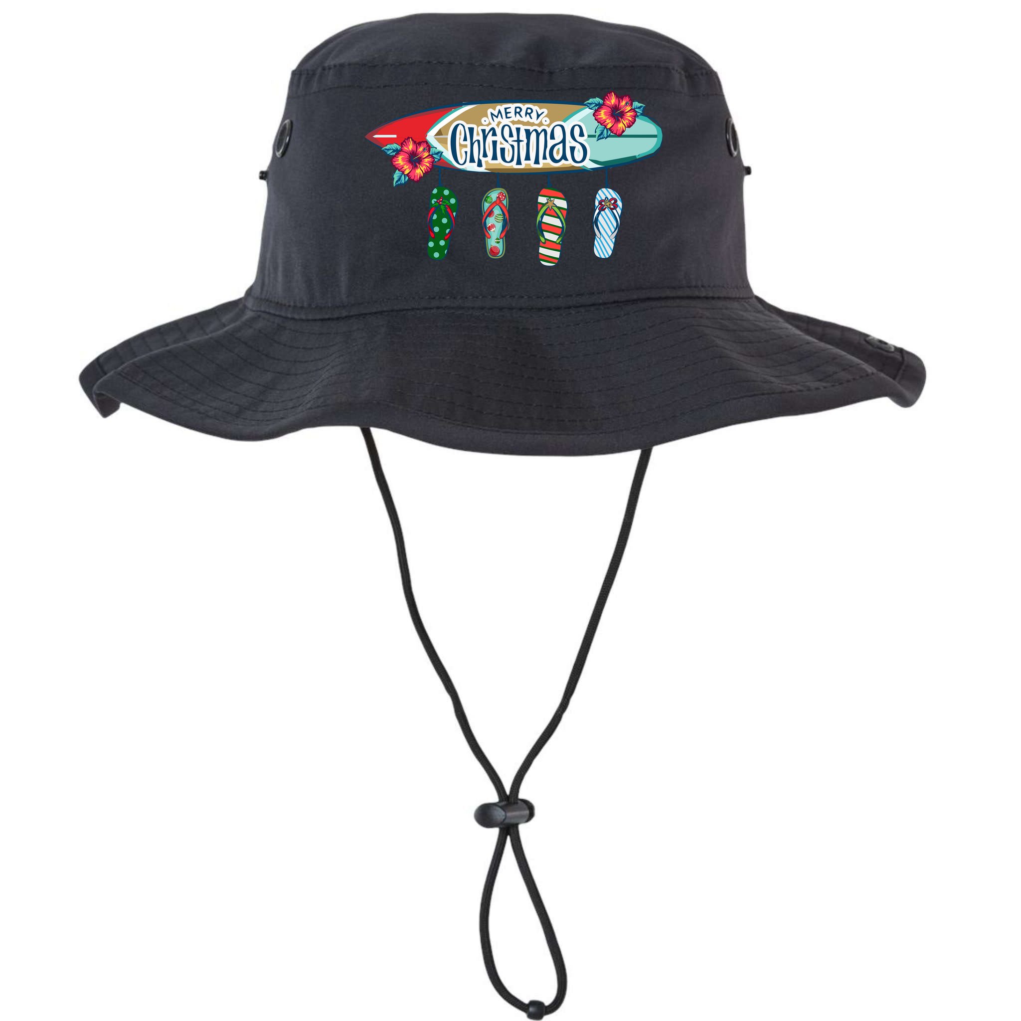 Christmas In July Surf Board Flip Flops Bucket Hat