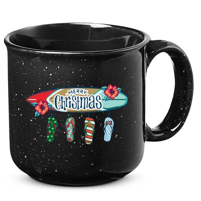 Christmas In July Surf Board Flip Flops 15oz Campfire Ceramic Mug
