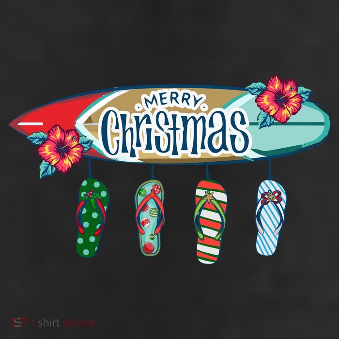 Christmas In July Surf Board Flip Flops Trucker Hat
