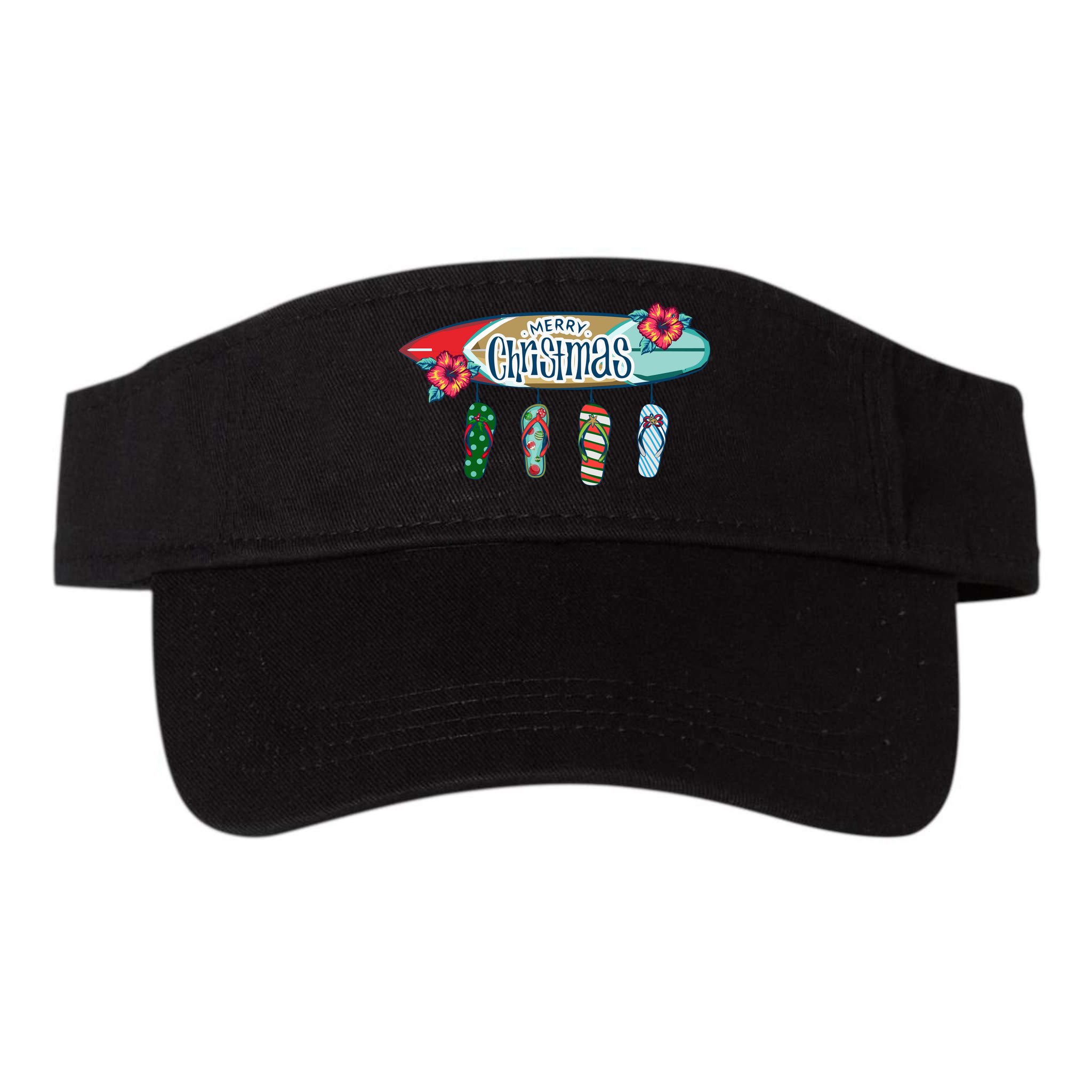 Christmas In July Surf Board Flip Flops Visor
