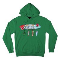 Christmas In July Surf Board Flip Flops Hoodie