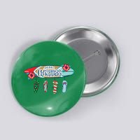 Christmas In July Surf Board Flip Flops Button