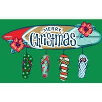 Christmas In July Surf Board Flip Flops Bumper Sticker