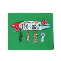 Christmas In July Surf Board Flip Flops Mousepad