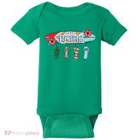 Christmas In July Surf Board Flip Flops Baby Bodysuit