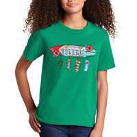 Christmas In July Surf Board Flip Flops Kids T-Shirt