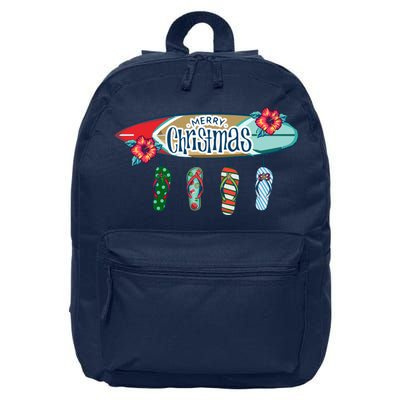 Christmas In July Surf Board Flip Flops 16 in Basic Backpack