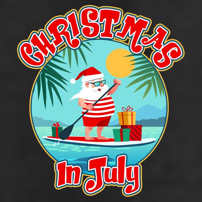 Christmas In July Surfer Santa Claus  11oz C Handle Ceramic Mug