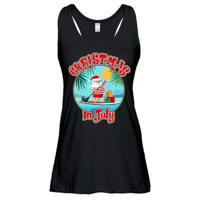 Christmas In July Surfer Santa Claus  Ladies Essential Flowy Tank