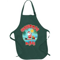 Christmas In July Surfer Santa Claus  Apron