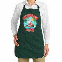 Christmas In July Surfer Santa Claus  Apron