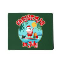 Christmas In July Surfer Santa Claus  Mousepad