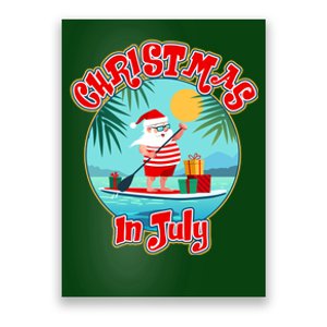 Christmas In July Surfer Santa Claus  Poster