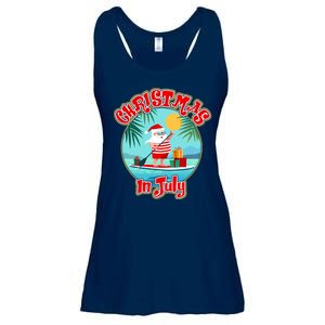 Christmas In July Surfer Santa Claus  Ladies Essential Flowy Tank