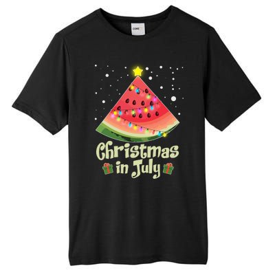 Christmas In July Watermellon Tree Tall Fusion ChromaSoft Performance T-Shirt