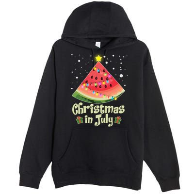 Christmas In July Watermellon Tree Premium Pullover Hoodie