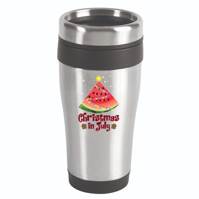 Christmas In July Watermellon Tree 16oz Travel Tumbler