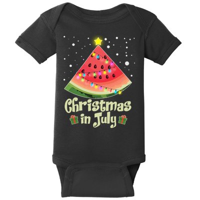 Christmas In July Watermellon Tree Baby Bodysuit