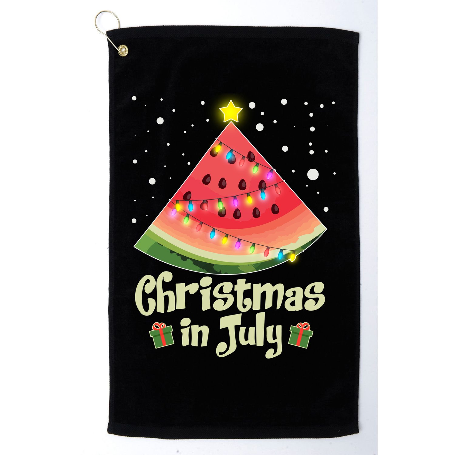 Christmas In July Watermellon Tree Golf Towel
