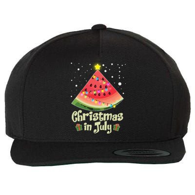 Christmas In July Watermellon Tree Wool Snapback Cap